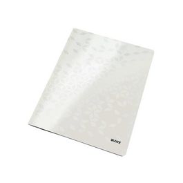 LEITZ Chemise à lamelle WOW, A4, en carton, blanc perle x10