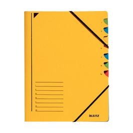 LEITZ Chemise trieur, A4, carton, 7 compartiments, jaune