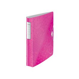 LEITZ Classeur à anneaux Active WOW SoftClick, A4, rose vif