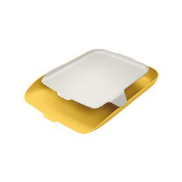 LEITZ Corbeille à courrier Cosy avec organisateur, A4, jaune