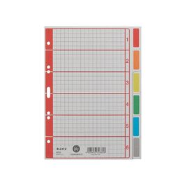 LEITZ Intercalaires en carton extra solide, en blanc, A5, 6