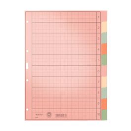 LEITZ Intercalaires en papier naturel, blanc, A4, 10 touches