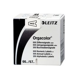 LEITZ Onglet alphabétique "B" sur Rouleau, jaune,autocollant