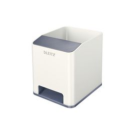 LEITZ Pot à crayons Sound WOW Duo Colour, blanc
