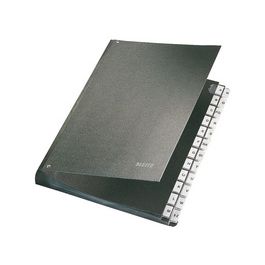 LEITZ classeur à soufflet, A4, A-Z, 24 compartiments, noir,