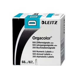 LEITZ onglet alphabétique "D" sur Rouleau, bleu clair