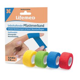 Lifemed Bande cohésive, auto-adhésive, assorti