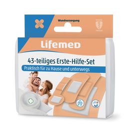 Lifemed Kit de pansements de premiers secours, 43 pièces