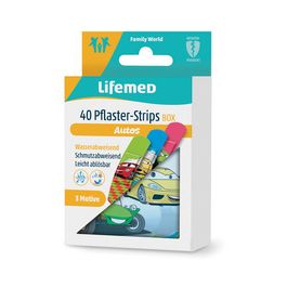 Lifemed Pansement pour enfants "Voitures", 40, boîte métal