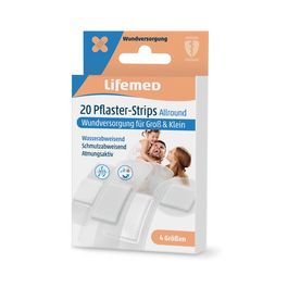 Lifemed Pansements "Allround", pack de 20, mi-transparent
