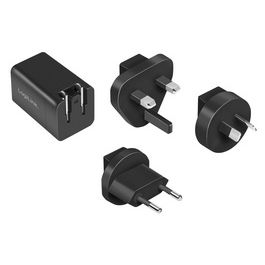 LogiLink Adaptateur de voyage USB, USB C, technologie GaN