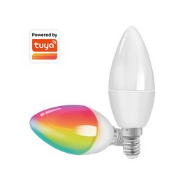 LogiLink Ampoule LED WiFi Smart, compatible Tuya, E14, blanc