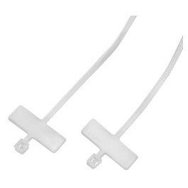 LogiLink Attache-câbles avec champ d'inscription, blanc