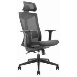 LogiLink Fauteuil de bureau, dossier en mesh, noir
