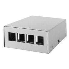 LogiLink Boîtier point de consolidation, 4 ports, gris clair