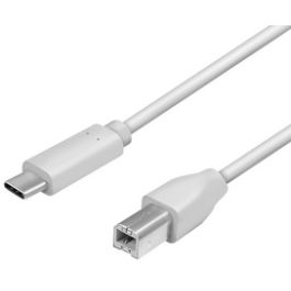 LogiLink Câble USB 2.0, USB-C - USB-B mâle, 2,0 m, gris