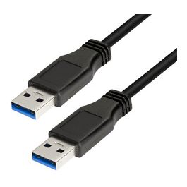 LogiLink Câble USB 3.0, USB-A - USB-A mâle, 2 m, noir
