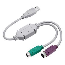 LogiLink Câble adaptateur USB-2 x PS/2, longueur: 0,20 m