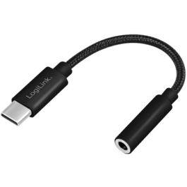 LogiLink Câble adaptateur USB-C - jack, 130 mm, noir