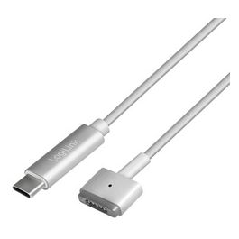 LogiLink Câble de chargement USB-C - Apple MagSafe, argent