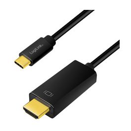 LogiLink Câble de connexion USB-C - HDMI, 3,0 m, noir