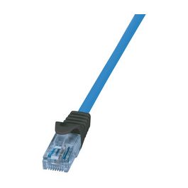 LogiLink Câble patch Premium, Cat.6A, U/UTP, 1,0 m, bleu