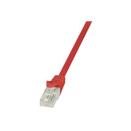 LogiLink Câble patch, Cat. 5e, U/UTP, 3,0 m, rouge, gaine en