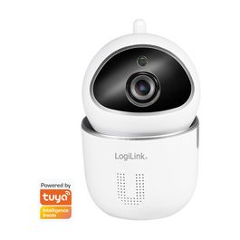LogiLink Caméra IP Smart Wi-Fi, compatible Tuya, blanc
