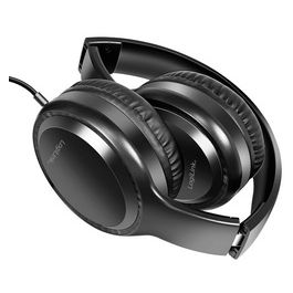 LogiLink Casque stéréo, avec microphone, noir