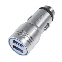 LogiLink Chargeur USB pour voiture,2 ports, avec marteau