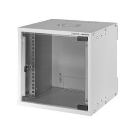 LogiLink Coffret mural 10" SoHo, monté, 4 U, gris clair