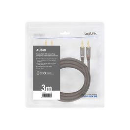 LogiLink Cordon haut-parleur, 2 x 2 fiches bananes, 3,0 m