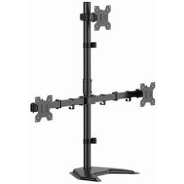 LogiLink Bras support triple écran, avec socle, noir