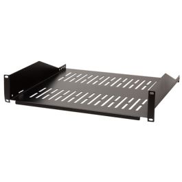 LogiLink Etagère 19", 2 U, montage fixe, (P)400 mm, noir