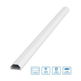 LogiLink Goulotte à câbles, en aluminium, 1.100 mm, blanc