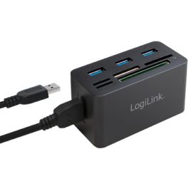 LogiLink Hub USB 3.0 avec lecteur de carte All-in-One, noir