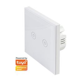 LogiLink Interrupteur mural RGB WiFi Smart, 2 boutons, blanc