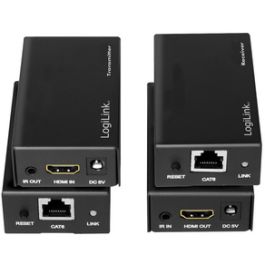 LogiLink Kit d'extension HDMI via LAN, POC/IR, 60 m, noir