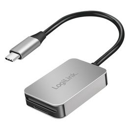 LogiLink Lecteur de cartes dual USB-C 3.2 Gen1, aluminium