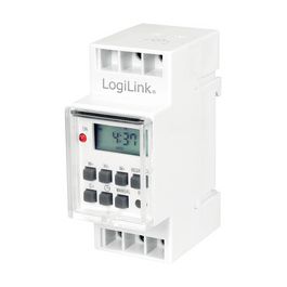 LogiLink Minuterie numérique, montage sur rail DIN, blanc