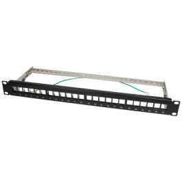 LogiLink Panneau de brassage Keystone 19", blindé, noir