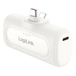 LogiLink Powerbank, 5.000 mAh, 2x USB-C, weiß
