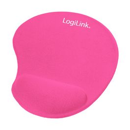 LogiLink Repose-poignet à gel avec tapis de souris, rose