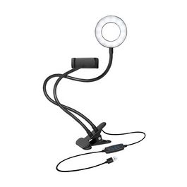 LogiLink Ring light avec support de smartphone à pince, 85mm