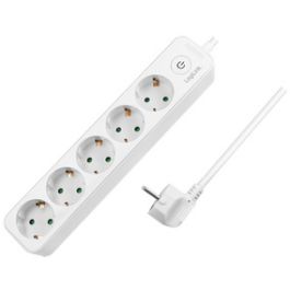 LogiLink Steckdosenleiste, 5-fach, mit Schalter, weiß