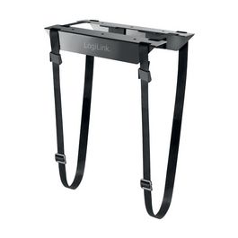 LogiLink Support à sangles pour unité centrale, acier, noir