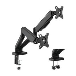 LogiLink Support double écran, alu, longueur bras: 450 mm