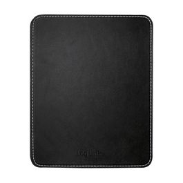 LogiLink Tapis de souris dans un design en cuir, noir