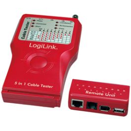 LogiLink Testeur de câble  5 en 1, avec une unité émettrice