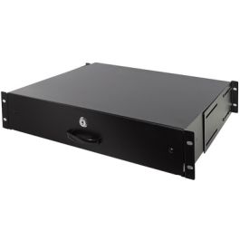 LogiLink Tiroir pour rack 19", 2 U, verrouillable, noir